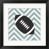 Framed 'Eat Sleep Play Football - Blue Part I' border=