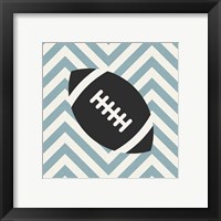 Framed 'Eat Sleep Play Football - Blue Part I' border=