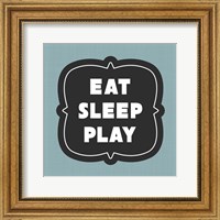 Framed 'Eat Sleep Play Football - Blue Part II' border=