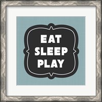 Framed 'Eat Sleep Play Football - Blue Part II' border=