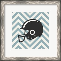 Framed 'Eat Sleep Play Football - Blue Part III' border=