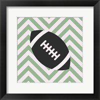 Framed 'Eat Sleep Play Football - Green Part I' border=