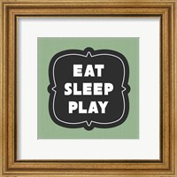 Framed 'Eat Sleep Play Football - Green Part II' border=