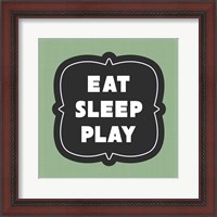 Framed 'Eat Sleep Play Football - Green Part II' border=