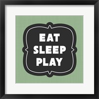 Framed Eat Sleep Play Football - Green Part II