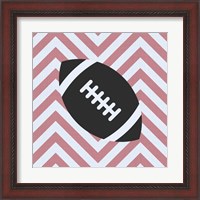 Framed 'Eat Sleep Play Football - Pink Part I' border=