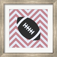 Framed 'Eat Sleep Play Football - Pink Part I' border=