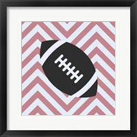 Framed 'Eat Sleep Play Football - Pink Part I' border=