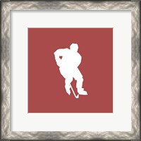 Framed 'Hockey Player Silhouette - Part I' border=