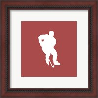 Framed 'Hockey Player Silhouette - Part I' border=