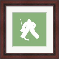 Framed 'Hockey Player Silhouette - Part II' border=