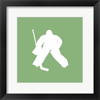 Hockey Player Silhouette - Part II Framed Print
