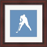 Framed 'Hockey Player Silhouette - Part III' border=