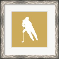 Framed 'Hockey Player Silhouette - Part IV' border=