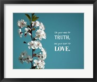 Framed Use Your Mind For Truth - Flowers on Branch Color