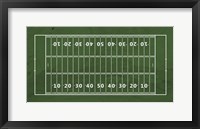 Framed American Football Field Green