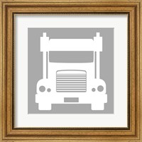 Framed 'Front View Trucks Set I - Gray' border=