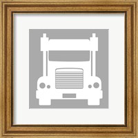 Framed 'Front View Trucks Set I - Gray' border=