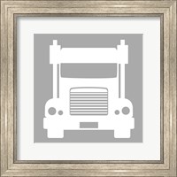 Framed 'Front View Trucks Set I - Gray' border=