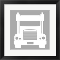 Front View Trucks Set I - Gray Framed Print