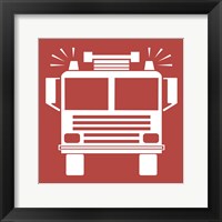 Front View Trucks Set II - Red Framed Print