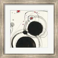 Framed 'Planetary III with Red' border=