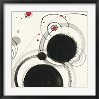 Planetary III with Red Framed Print