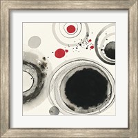 Framed 'Planetary IV with Red' border=