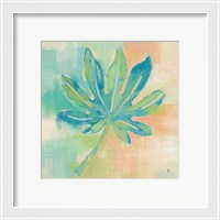 Framed 'Beach Cove Leaves IV' border=