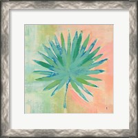 Framed 'Beach Cove Leaves II' border=