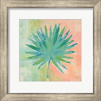 Framed 'Beach Cove Leaves II' border=