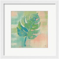 Framed 'Beach Cove Leaves I' border=