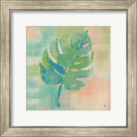 Framed 'Beach Cove Leaves I' border=