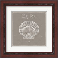 Framed 'Underwater Life XV Greige' border=