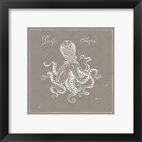 Framed 'Underwater Life X Greige' border=