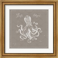 Framed 'Underwater Life X Greige' border=