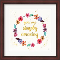 Framed 'Simply Amazing I' border=