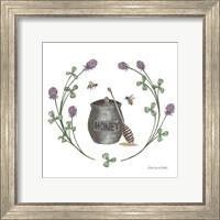 Framed 'Happy to Bee Home IV' border=