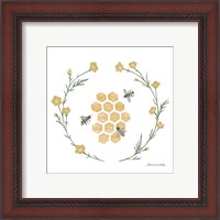 Framed 'Happy to Bee Home III' border=