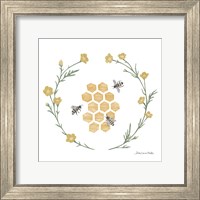 Framed 'Happy to Bee Home III' border=