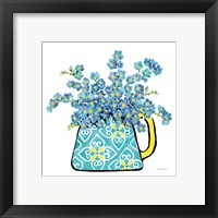 Framed 'Floral Teacups IV' border=