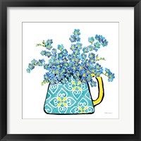 Framed 'Floral Teacups IV' border=