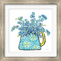 Framed 'Floral Teacups IV' border=