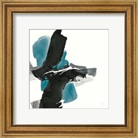 Framed 'Black and Teal IV' border=