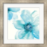 Framed Teal Cosmos I