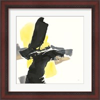 Framed 'Black and Yellow IV' border=