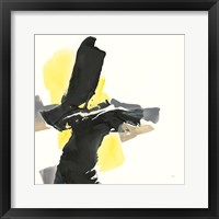 Framed 'Black and Yellow IV' border=