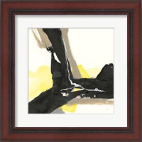 Framed 'Black and Yellow III' border=