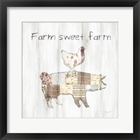 Framed 'Farm Family VII' border=