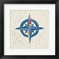 Framed Nautical Collage I on Linen